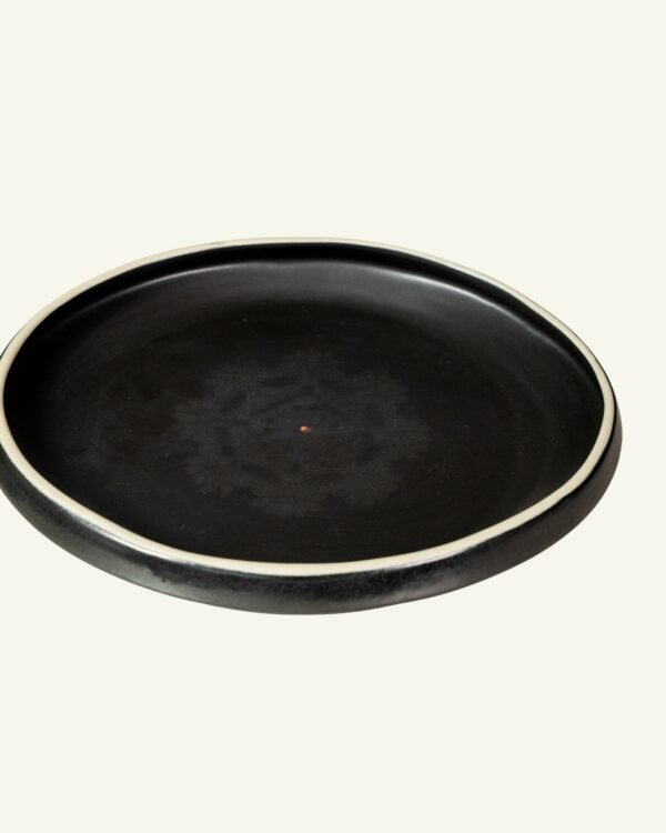 Tall Edge Oval Platter Large, handmade stoneware
