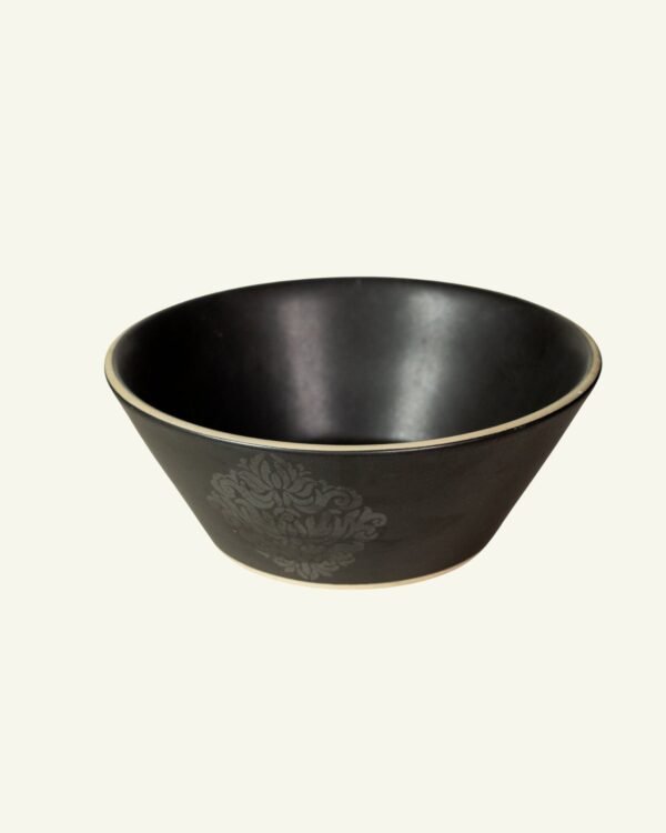 Tapered Out Edge Family Portion Bowl, handmade stoneware