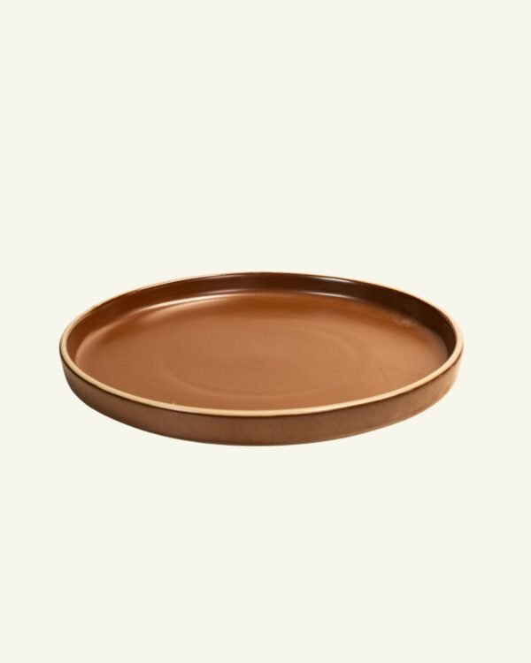 Tall Edge Dinner Plate, handmade stoneware