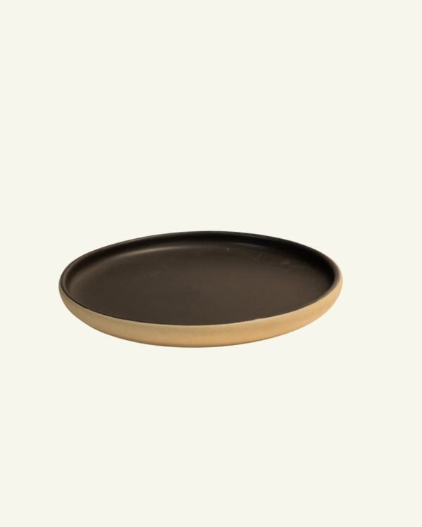 Curve Breakfast Plate, handmade stoneware