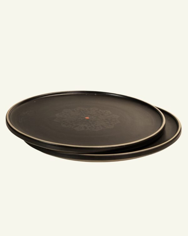 Short Edge Large Plate, handmade stoneware