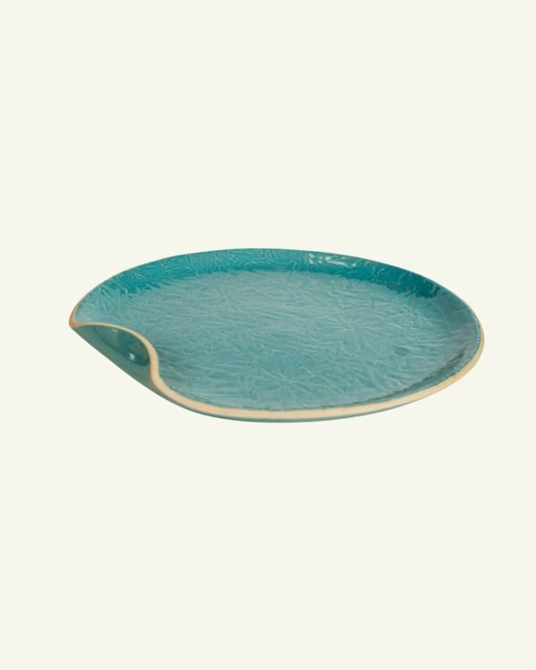 Bent Edge Dinner Plate Large, handmade stoneware