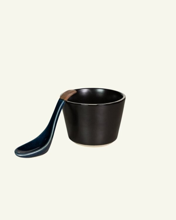 Tapered Out Edge Single Portion Bowl, handmade stoneware